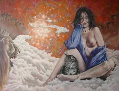 Drie katachtige (3) by Li-jia Fan