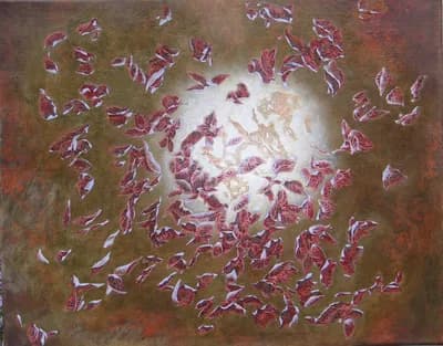 落叶夜 by Li-jia Fan